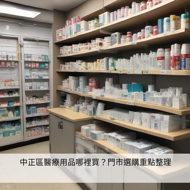 中正區醫療用品哪裡買？門市選購重點整理